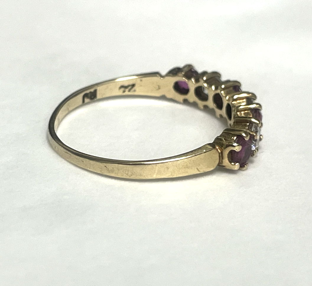 9ct Gold Ring Cubic Zirconia Solid 375 Gold Hallmark Size O 1/2