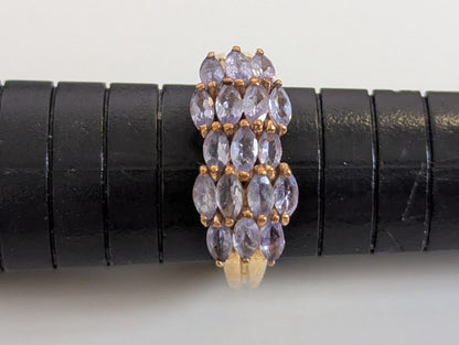 Tanzanite Ring 9ct Gold Hallmark Size N 1/2 December Birthstone