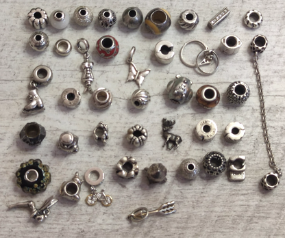 Pandora Charms and Silver Charms Beads x42 Weight 99g