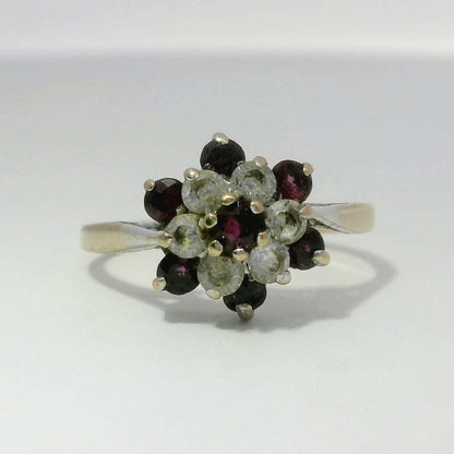 9ct Gold Ring Ruby Hallmark 1976 Size K 1/2