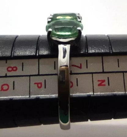 9ct White Gold Three Spinel Ring 375 Size O Authentic Gold Hallmark