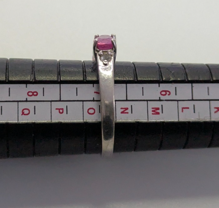 Silver Ring Sapphire Topaz 925 Stamped Size N Certificate 2.8g