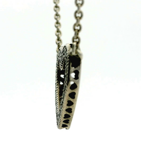 Pandora Loving Hearts Silver Necklace S925 ALE Stamped 44cm Long 4.3g
