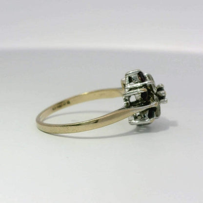 9ct Gold Ring Ruby Hallmark 1976 Size K 1/2