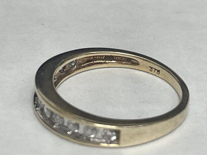 9ct Gold Ring Diamond 0.25ct Solid Gold Hallmarked Size M