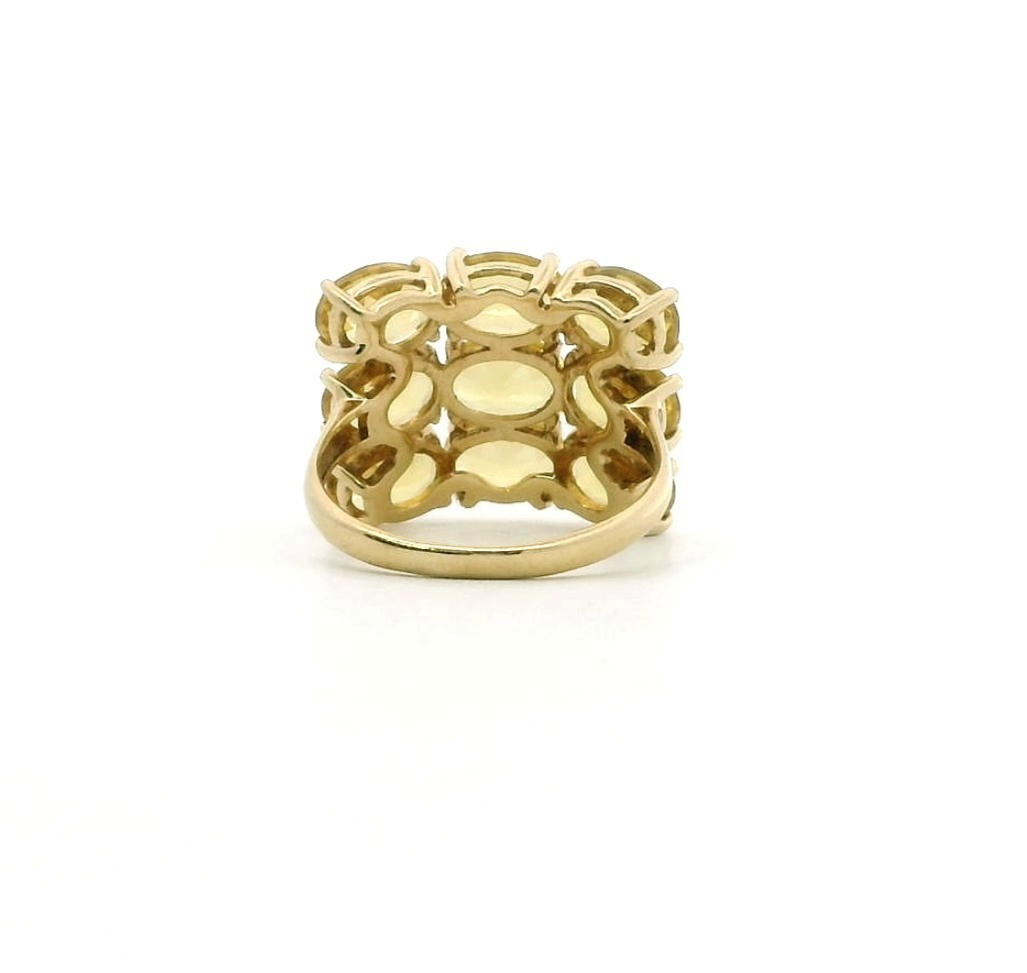 9ct Gold Ring Citrine Hallmark Size N 1/2 4.4g