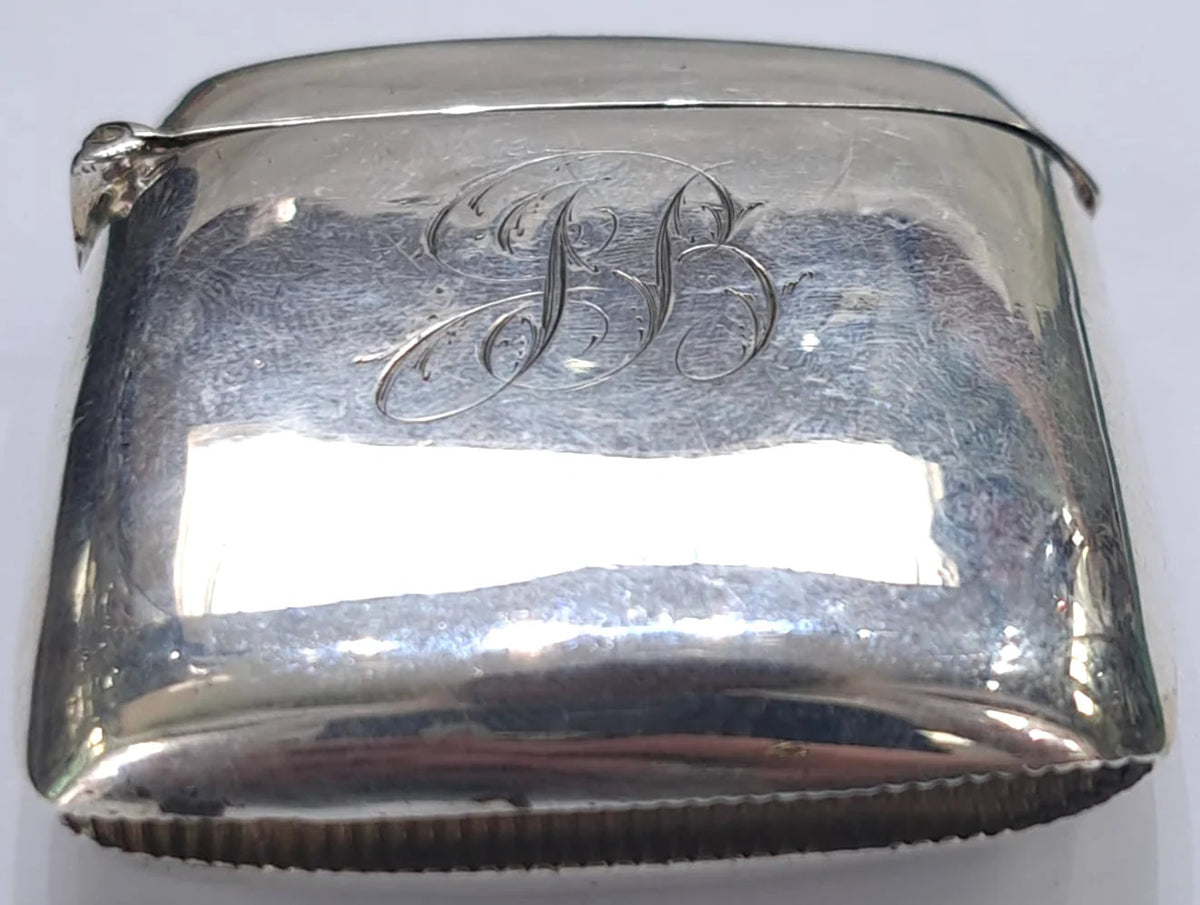 Antique Sterling Silver Vesta Case 1897 John Edward Wilmot Birmingham Match Safe