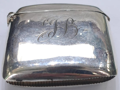 Antique Sterling Silver Vesta Case 1897 John Edward Wilmot Birmingham Match Safe