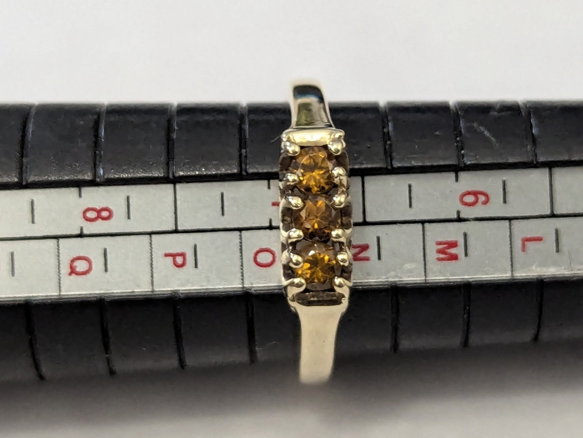 9ct Gold Ring Citrine Office 2006 Hallmark Size N