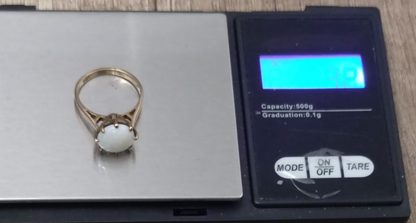 Opal 9ct Yellow Gold Ring Size M 1/2 Stamped 375 Solitaire Oct 3.2g