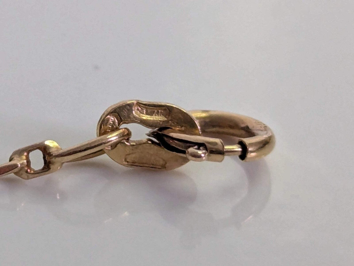 9ct Yellow Gold Cross Necklace Solid Gold Hallmarked 44cm Long Chain and Cross