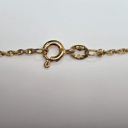 Black Hills 10k Gold Necklace Leaves Pendant Hallmarked Rose Green Chain 52cm