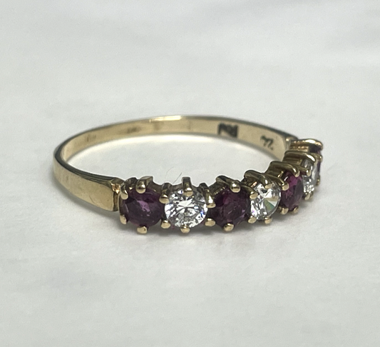 9ct Gold Ring Cubic Zirconia Solid 375 Gold Hallmark Size O 1/2