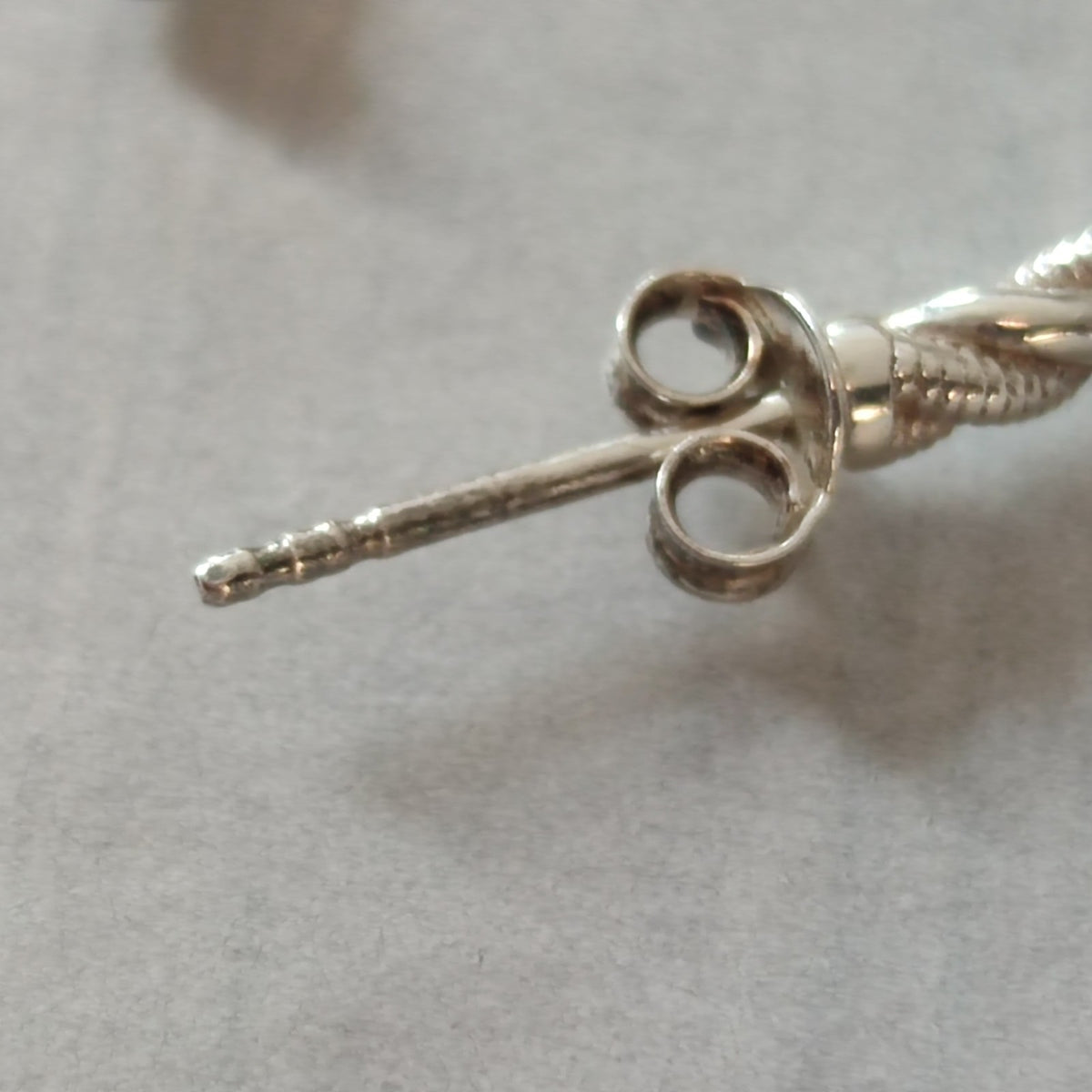 Silver Rope Cuff Earrings 925 Stamped Cable Cartilage Butterfly