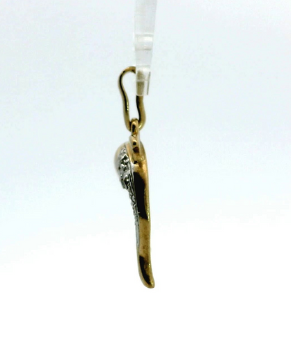 9ct Gold Dolphin Pendant Diamond Gemstones Hallmarked  1.6g Charm Type