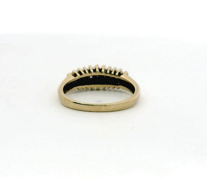 9ct Gold Ring Diamond 0.15ct HallmarkProng Size L 2.3g