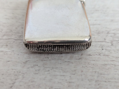 Antique 1891 Sterling Silver Vesta Case Birmingham Hallmarked 35 x 45mm