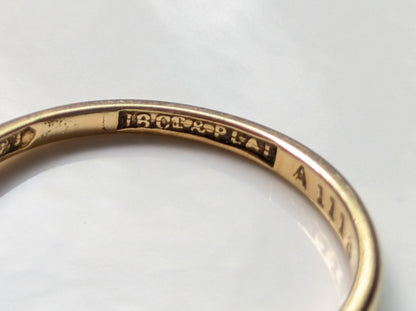 18ct Gold Ring Diamond Platinum Hallmark Size L 1.9g