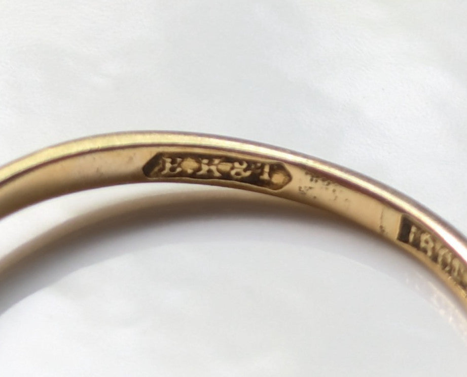18ct Gold Ring Diamond Platinum Hallmark Size L 1.9g